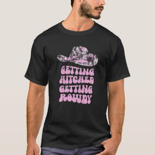 Retro Wavy Heirat Hochzeit Junggesellenabschied T-Shirt