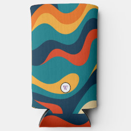 Retro Wavy Pattern Modern Abstract Selters Dosenkühler