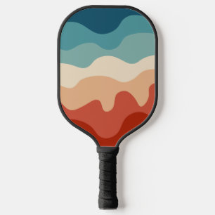 Retro Wavy Stripes Pickleball Schläger
