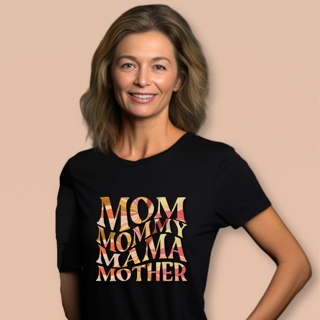 Retro Wavy Summer Sunset Vibes Mother Day T-Shirt (Von Creator hochgeladen)