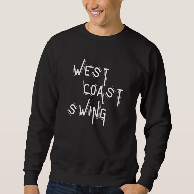 Retro Wcs West Coast Swing Dance für Westies Sweatshirt (Vorderseite)
