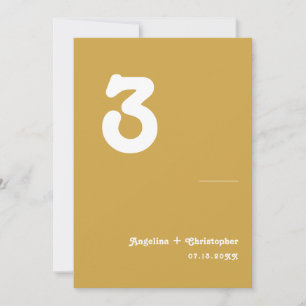 Retro Wedding Minimalistisch Script Tischnummer