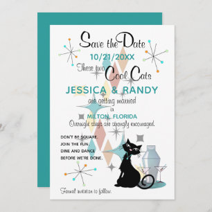 Retro Wedding Save the Date Card Einladung