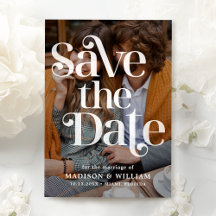 Retro Wedding Save the Date QR Code Foto