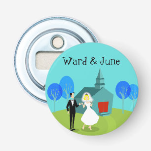 Retro Wedple Button Flasche Opener Flaschenöffner