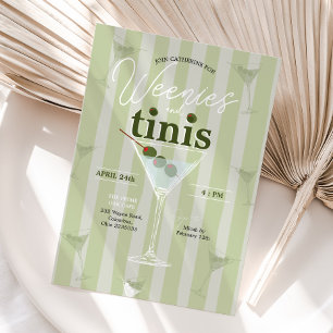 Retro-Weenies und Tinis Junggesellinnenabschied Einladung