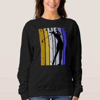 Retro Weibliche Golfer Geburtstagsfrau Mädchen Spa Sweatshirt
