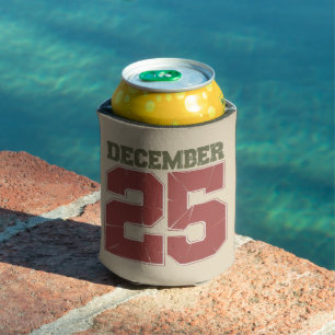Retro Weihnachten 25. Dezember Feiertag Winter  Dosenkühler