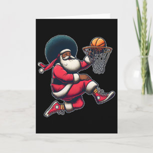Retro-Weihnachten Afroamerikanischer Weihnachtsman Karte