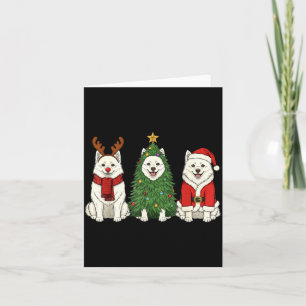 Retro-Weihnachten Amerikanischer Eskimohund Santa Karte