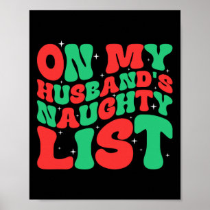 Retro-Weihnachten auf der bösen Liste meines Manne Poster