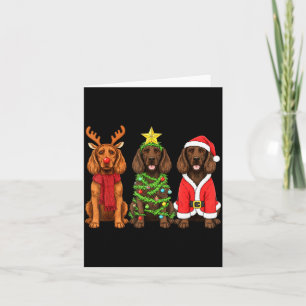 Retro-Weihnachten Boykin Spaniel Santa Rentier Hun Karte