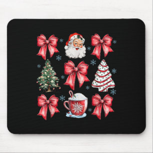 Retro-Weihnachten Coquette Schleife Santa Kaffee-K Mousepad