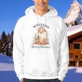 Retro Weihnachten der Familie mit Namen und Jahr Hoodie