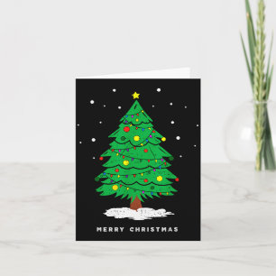 Retro-Weihnachten Fröhliche Weihnachtsbaumlichter  Karte