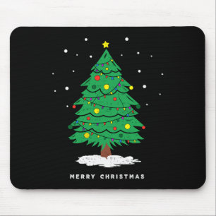 Retro-Weihnachten Fröhliche Weihnachtsbaumlichter Mousepad