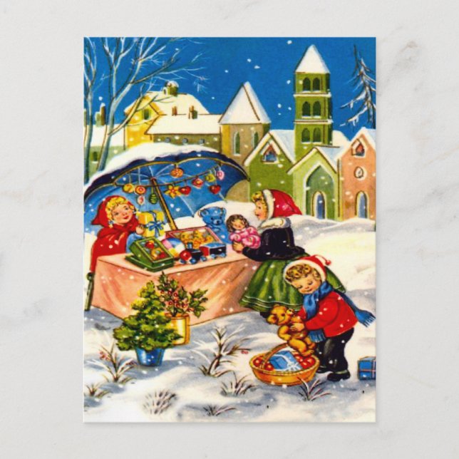 Retro Weihnachten , Geschenke kaufen (Vorderseite)