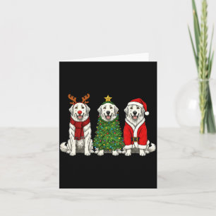 Retro-Weihnachten Great Pyrenees Weihnachtsmann Re Karte