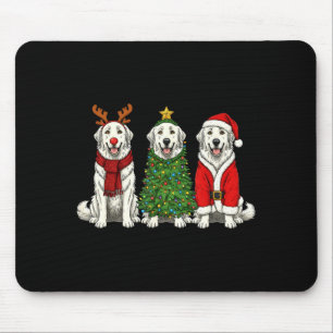 Retro-Weihnachten Great Pyrenees Weihnachtsmann-Re Mousepad