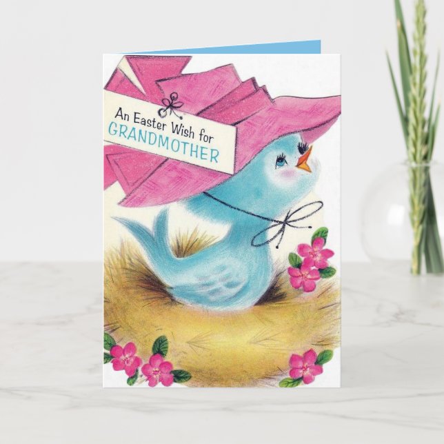 Retro Weihnachten Großmutter-Vogel (Vorderseite)