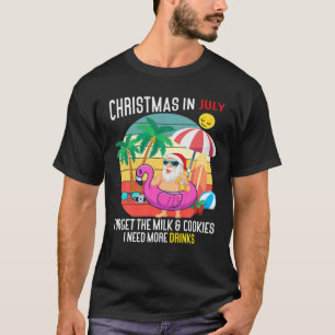 Retro Weihnachten im Juli Flamingo brauche ich meh T-Shirt