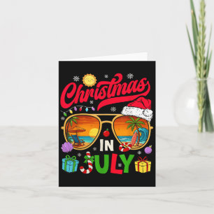 Retro-Weihnachten im Juli Sungles Strand Sommer Ha Karte