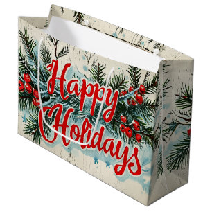 Retro Weihnachten im Vintage-Stil: Mid Century Yul Große Geschenktüte