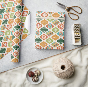 Retro Weihnachten Ingwer & Gewürz Geschenkpapier