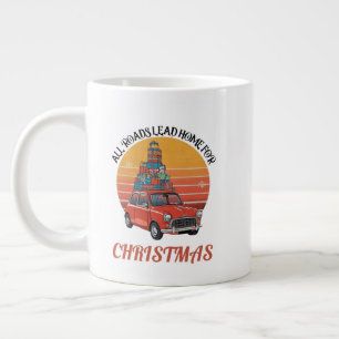 Retro Weihnachten Jumbo-Tasse