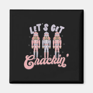 Retro-Weihnachten Lasst uns knacken Nussknacker Vi Magnet