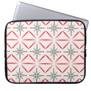 Retro Weihnachten Mitte des Jahrhunderts nahtlose Laptopschutzhülle