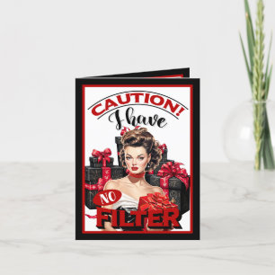 Retro Weihnachten ohne Filter Pinup Dankeskarte