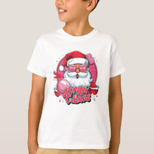 Retro-Weihnachten-Santa-Design   Fröhlicher Weihna T-Shirt