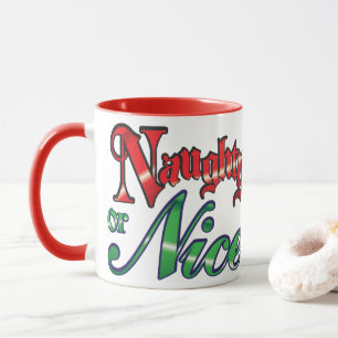 Retro Weihnachten, schmutzige oder schöne rote grü Tasse