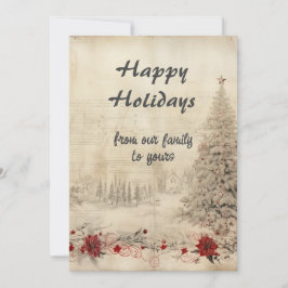 Retro Weihnachten Shabby Chic Schneeszene