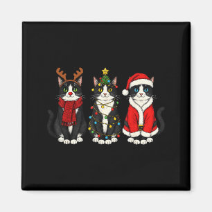 Retro-Weihnachten Smoking-Katze Weihnachtsmann Ren Magnet