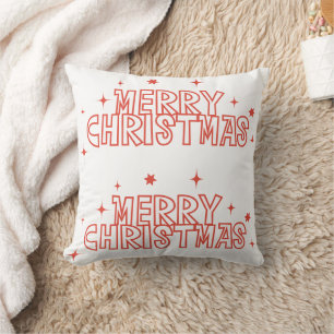 Retro Weihnachten Typografie Kissen