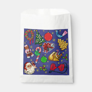 Retro Weihnachten Vintag farbenfroh blau grün Geschenktütchen