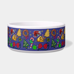Retro Weihnachten Vintag farbenfroh blau grün Napf