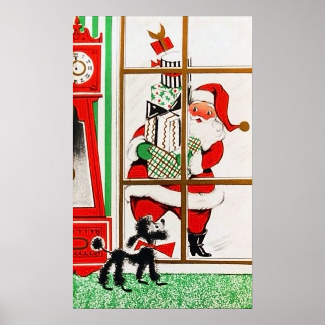 Retro Weihnachten Weihnachten Weihnachtsfest Poste Poster (Vorne)