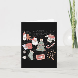 Retro Weihnachten Weihnachtsmann Cookie Ugly Weihn Karte