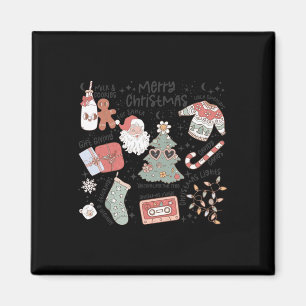 Retro Weihnachten Weihnachtsmann Cookie Ugly Weihn Magnet
