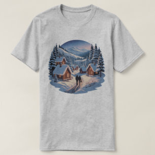 Retro-Weihnachten Winterdorf Sweatshirt, 90er T-Shirt