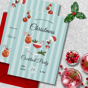 Retro-Weihnachts-Cocktailparty Einladung