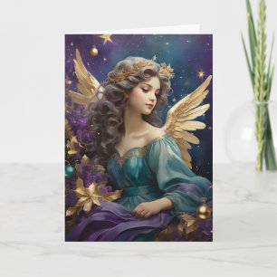 Retro-Weihnachts-Engel-Kunst mit persönlicher Nach Karte