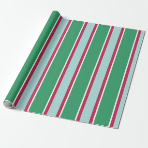 Retro-Weihnachts-Feiertags-Grün-Rotes Geschenkpapi Geschenkpapier
