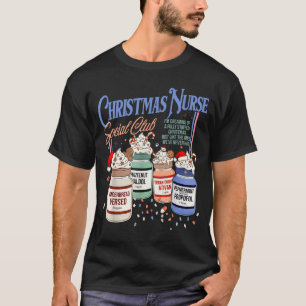 Retro-Weihnachts-Krankenschwester Social ICU-Krank T-Shirt
