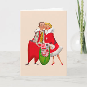RETRO-WEIHNACHTS-LIEBESGRUSS-KARTE FEIERTAGSKARTE