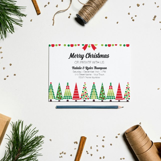 Retro Weihnachts-Party Einladung (Von Creator hochgeladen)