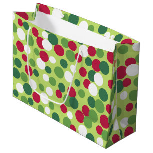 Retro-Weihnachts-Punkte große Geschenktasche Geschenktüte